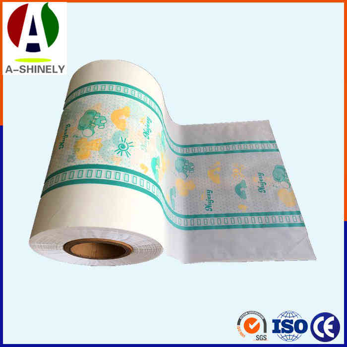 Soft Customized Patterns Embossed PE Film For Making Disposable Adult Baby Diapers Materials