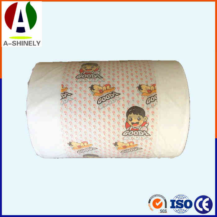 Various Thickness And Printing PE Lamination Film For Making Disposable Adult Baby Diapers Materials